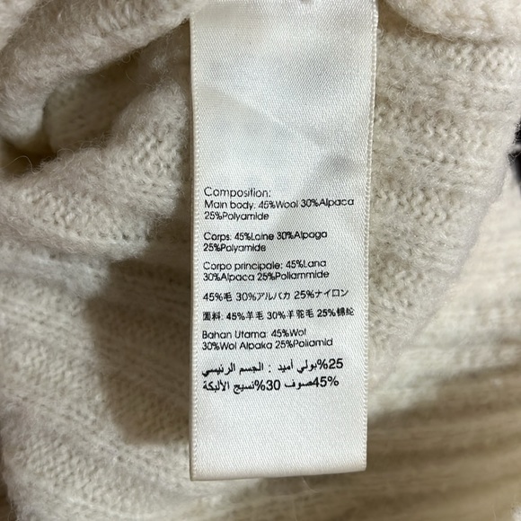 3.1 Phillip Lim 3/4 Sleeve Lofty Rib Alpaca Blend Sweater, size XS - Picture 7 of 11